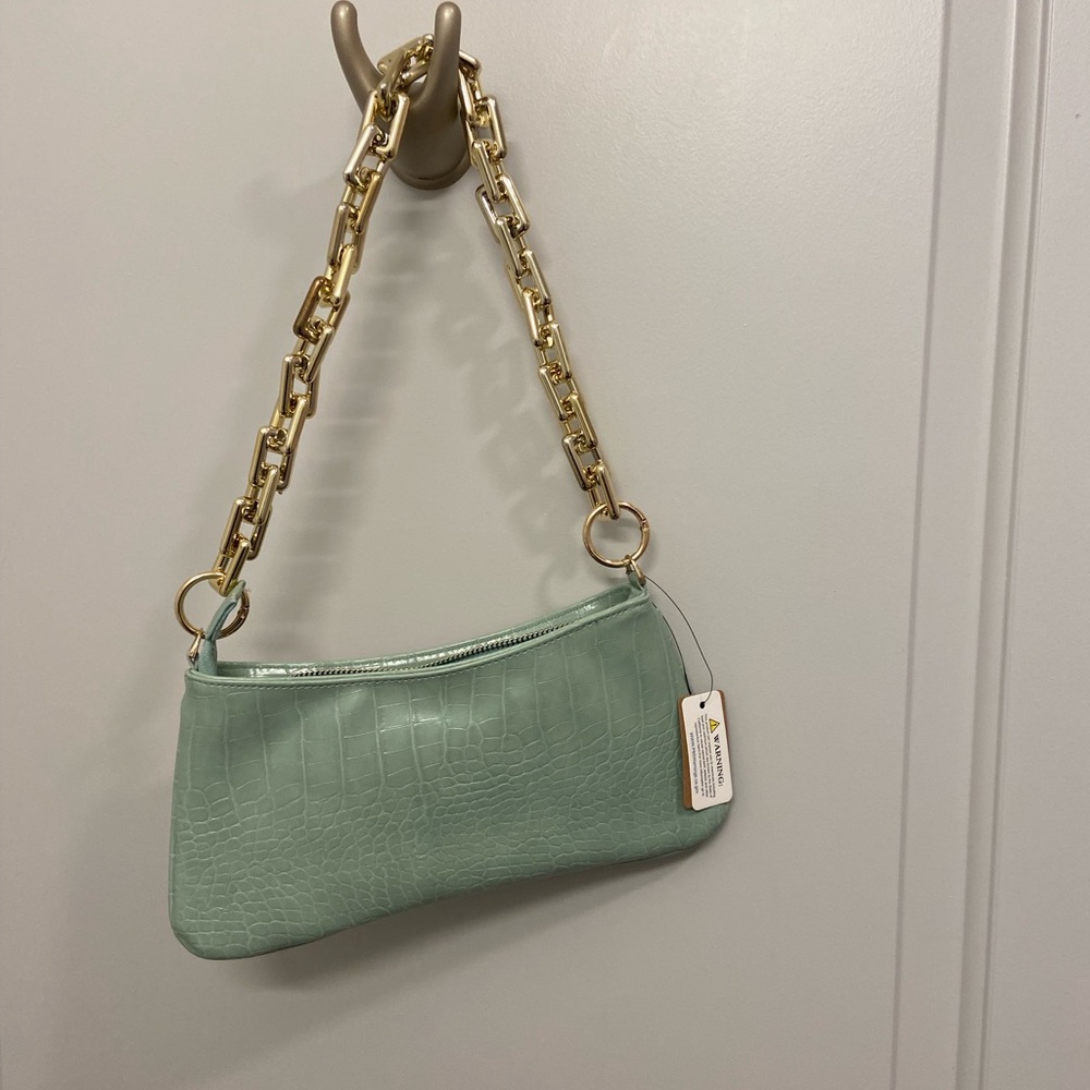 3AM lime green purse